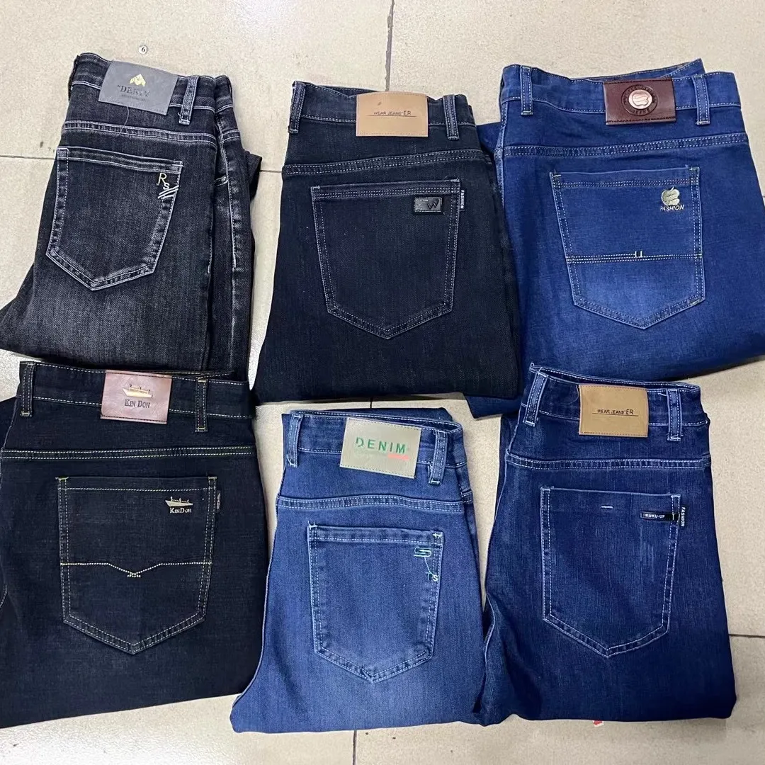 New Giá Thấp Thặng Dư Hàng May Mặc Người Đàn Ông Của Cậu Bé Denim Quần Siêu Phù Hợp Jeans Quần Cổ Phiếu Rất Nhiều Overruns Từ Bangladesh