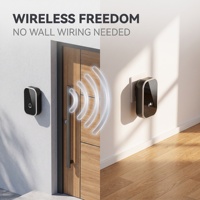 Sonnette intelligente cinétique sans batterie, sonnette sans fil auto-alimentée avec télécommande sans fil longue portée B02B