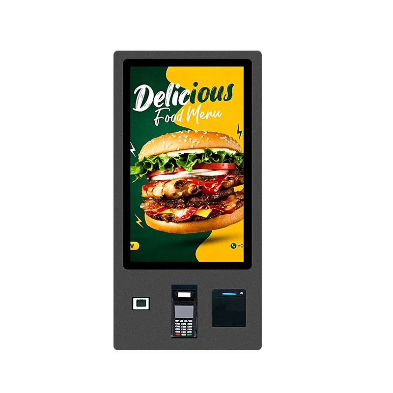 Distributeur automatique mural de 24, 32 pouces Machine de paiement automatique Kiosque de commande automatique à écran tactile pour MC KFC Pizza Shop