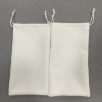 Sacs en velours de luxe imprimés, pochettes à bijoux en velours, sacs en velours blanc rose personnalisés avec cordon de serrage et impression à chaud