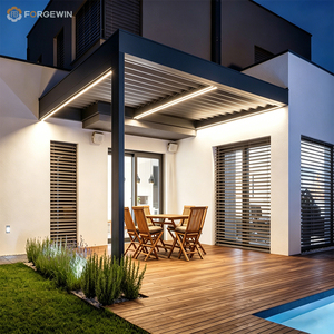 Gazebo de Aluminio con Techo Ajustable Impermeable, Pérgola para Jardín, <span class=keywords><strong>Terraza</strong></span> o Patio - Product Image 4