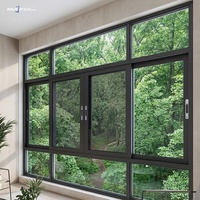 Ventanas Corredizas de Aluminio con Rotura de Puente Térmico y Malla de Acero Inoxidable para Proyectos Residenciales, Precio al por Mayor