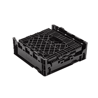 Caisses à lait pliantes en plastique HDPE 16QT (4 gallons) Organisateur de stockage en maille multi-usages Caisses empilables