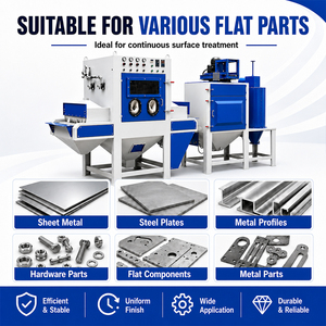Equipo automático <span class=keywords><strong>de</strong></span> arenado con múltiples pistolas pulverizadoras y cinta transportadora ajustable, tipo gabinete - Product Image 4