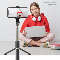 Q03 Perche à selfie télescopique pliable 10M en alliage d'aluminium, design rotatif et pliable pour diffusion en direct