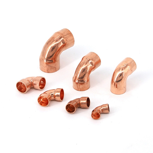 Toptan özelleştirilmiş sıhhi tesisat malzemeleri 1/2 "90 ° dirsek bakır kırmızı boru bağlantı parçaları - Product Image 4
