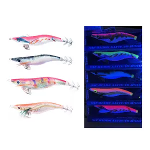 Novo oem Madeira Camarão Isca De Pesca 18g 130mm Squid Jig Lula Camarão Isca Isca de camarão isca