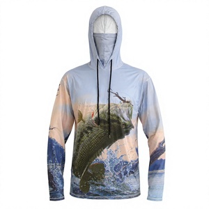 Custom Design Manufacturing Blank Upf 50+ Performance Fishing <b>Shirts</b> Hoodie <b>Face</b> Masks Upf 50 Fishing <b>Shirt</b> Custom logo - Product Image 1