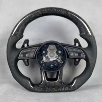 Volant de voiture en fibre de carbone forgée pour Audi A3 8V A4 A5 A6 C6 A7 C7 C8 A8 S3 S4 S5 S6 B8 B9 RS3 RS5 RS6 RS7 Q3 Q5 Q7
