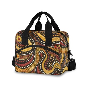 New Arrival Aboriginal Tribal Design Portable <b>Sublimation</b> Adults Thermal Lunch Tote Insulated Custom Lunch Bag for Women - Product Image 1