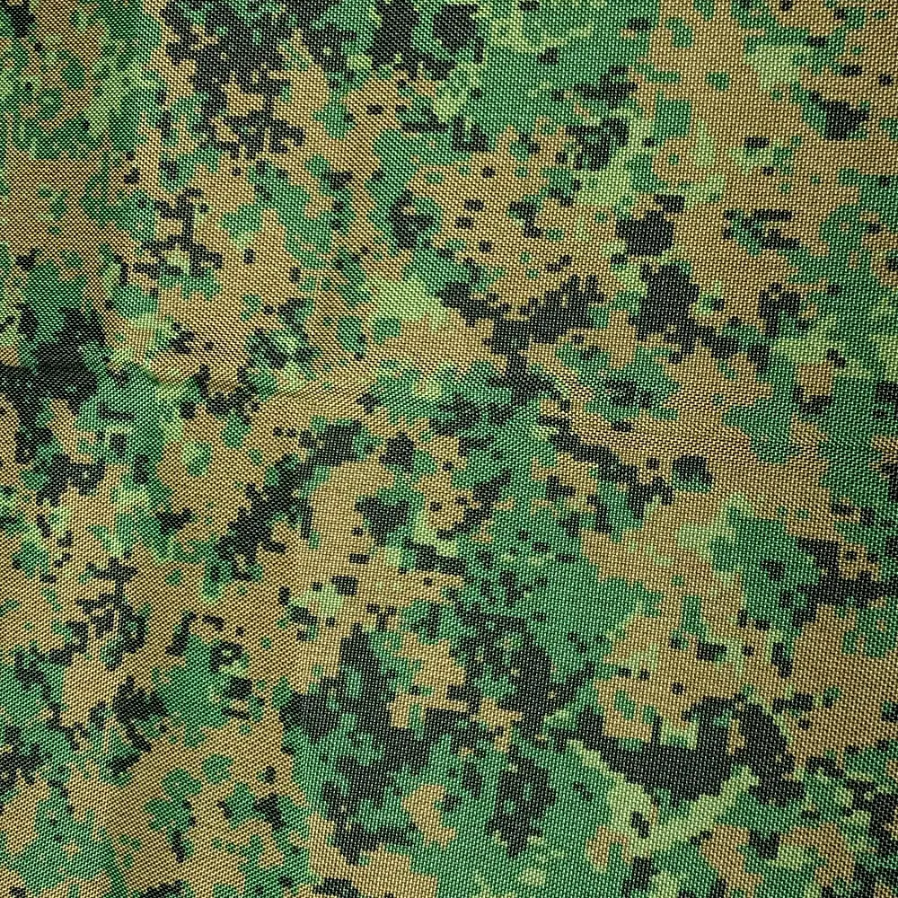 100POLY/NYLON CORDURA canvas Singapore camouflage impermeabile + tessuto di rivestimento in PU per uniformi per attività all'aperto
