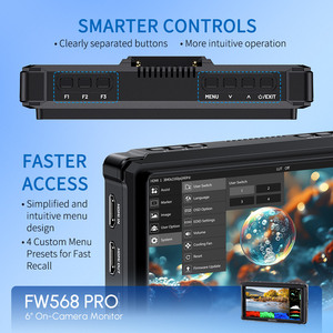 FEELWORLD FW568 PRO Moniteur DSLR pour appareil photo 6 pouces 1200nit HighBrigt 4K HDMI 60Hz Moniteur de caméra externe de conception mince - Product Image 4