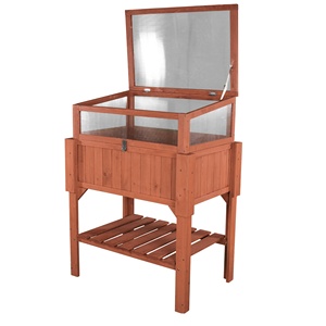 Étagère de stock sans quantité minimale de commande quantité étagère extérieure en bois plante mini serre surélevée livraison en 7 jours - Product Image 2