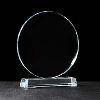 Trophées et médailles en verre cristal rond multifacettes vierges de haute qualité, en gros et à prix abordable, pour souvenirs personnalisés