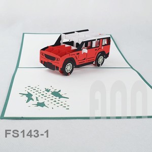 Tarjeta de Felicitación Pop-up 3D Personalizada ANN HANDICRAFT FS143, Impresión Offset, Regalo, Recuerdo, Arte en Papel Landrover, Tarjetas de Invitación - Product Image 2