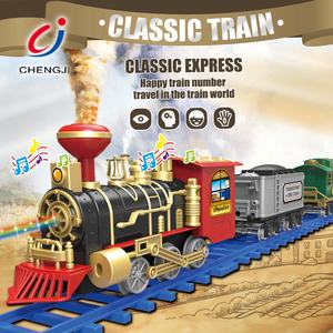 ร้อนไฟฟ้าพลาสติกการศึกษารุ่น10ชิ้นแสง <span class=keywords><strong>Diy</strong></span> รถไฟติดตามของเล่นรถไฟชุด - Product Image 2