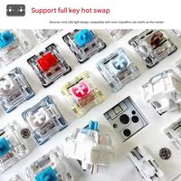 Kit Keyboard Mekanik DK61 Lampu RGB Nirkabel 2.4Ghz 61 Tombol Keyboard Mekanik Bergaya