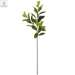Üst satıcı yapay Ruscus aculeleaves festivali düğün dekorasyon için limon yaprağı dalları gerçek dokunmatik bırakır - Product Image 5