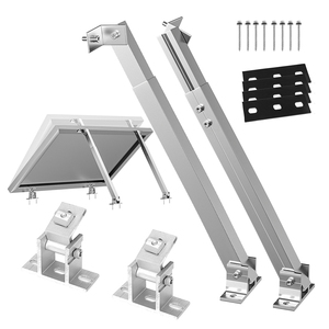 Support de panneau solaire en aluminium réglable pour toit plat, anodisé, système de montage en gros pour panneaux solaires photovoltaïques domestiques, modèle triangulaire - Product Image 5