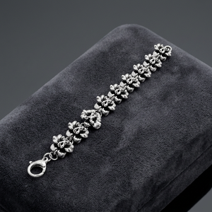 กำไลข้อมือโซ่ลายดอกไม้บาน สุดโรแมนติก เงินแท้ 925 - Product Image 3