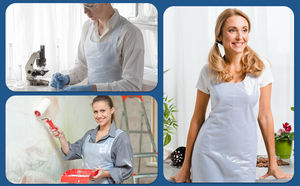 Tablier en PE de qualité alimentaire écologique pour salon, barbier, restauration, événements et transformation alimentaire - Product Image 6