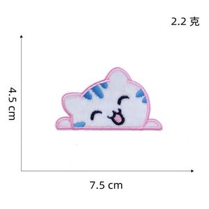 NEW ARRIVAL Custom Self Adhesive /iron on Kawaii Cat Paw Embroidered Patches for Clothing Bag Decoration - Product Image 4