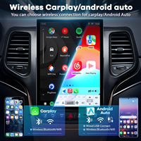 Pantalla de navegación estilo Tesla de 12.1 pulgadas para Jeep Grand Cherokee 2014-2021 con CarPlay inalámbrico, Snapdragon 665, Android Auto, DSP y GPS