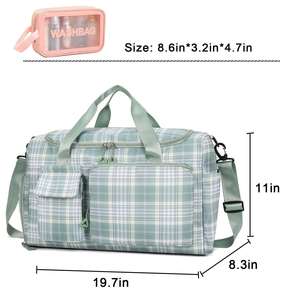 Bolsa de Viaje Deportiva, Bolsa de Baile, Regalos para Niñas, Bolsa de Gimnasio con Compartimento para Zapatos para Mujer, Bolsas de Fin de Semana Ligeras - Product Image 3