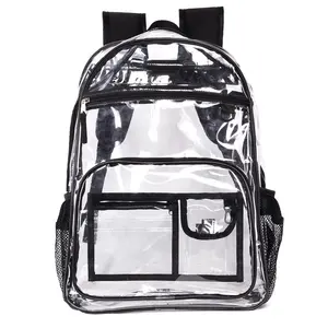 Penjualan laris ransel Pvc bening musim sekolah kembali ke, tas plastik bening, ransel bening ransel transparan PVC ransel tiup