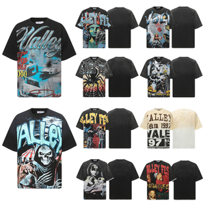 25 estate nuova valle per sempre della valle marchio americano alla moda lavato retrò facendo vecchie grandi t-shirt con cappuccio a maniche corte da uomo - Product Image 1
