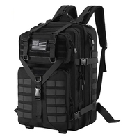 Sac à dos tactique de pêche imperméable en polyester 600D Molle Uhmpe Kevlar pour la chasse, le camping et les activités de plein air pendant 3 jours