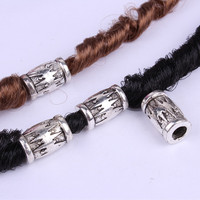 1 sac Lingxing Anneaux décoratifs pour dreadlocks, tresses, coiffures reggae et tresses de fête, accessoires de coiffure DIY rétro en alliage unisexe 10mm