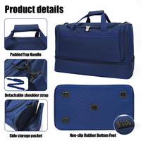 Bolsa de Viaje Deportiva Casual para Exteriores, de Gran Capacidad, con Compartimento Independiente para Zapatos, Fabricada con Tela Oxford Impermeable de Alta Calidad
