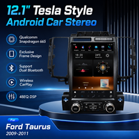Autoradio Android 12.1 avec GPS et navigation, design de cadre exclusif, style Tesla, lecteur multimédia 8 cœurs pour Ford Taurus 2009-2011
