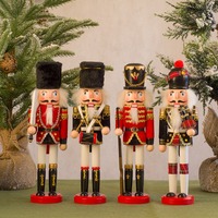 Casse-Noisette en Bois Taille 30cm Soldat de Noël Statue Casse-Noisette Géant à Vendre Décoration de la Maison Ornements de Noël