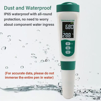 Testeur de pH numérique 5-en-1 avec fonction vocale, mesureur de qualité de l'eau PH/TDS/EC/Température/Salinité pour piscines, hydroponie
