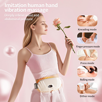 Cinturón de calefacción menstrual portátil, cinturón de masaje para aliviar el dolor menstrual inalámbrico, almohadillas de calentamiento rápido para calambres menstruales