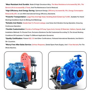 CDHB High Wear Resistance 2 Inch Slurry Pumping Machine Centrifugal Mud 0.5kw Anti Acid Slurry <b>Pump</b> for Blast Furnace Slag - Product Image 4