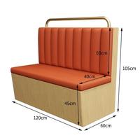 Ensembles de mobilier pour restaurants, cafés et fast-foods, sièges de banquette et bancs d'appoint en cuir