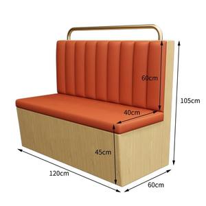 Jantar Café Restaurante Conjuntos Café Móveis Cabine Assento Fast Food Couro Accent Bench