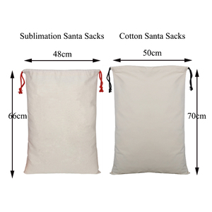 High King Wholesale 50cm X 70cm Canvas Sublimation Christmas <strong>Sack</strong> <strong>Large</strong> Blank <strong>Santa</strong> <strong>Sack</strong> - Product Image 3