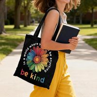 Sac fourre-tout en toile mignon pour femmes, sac fourre-tout pour livres avec motif de patte, lavable en machine, poche zippée, style tendance