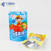 Emballage de liquide en plastique personnalisé Pochette à bec Doypack Emballage de jus ou de gelée ou de purée de fruits Pochette debout avec bec