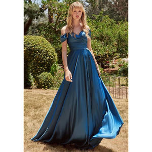 <span class=keywords><strong>Abito</strong></span> da Sera con Spalle Scoperte, Logo Personalizzato, in <span class=keywords><strong>Raso</strong></span>, Direttamente dalla Fabbrica, Tinta Unita, Vestito <span class=keywords><strong>Lungo</strong></span> all'Ingrosso - Product Image 2