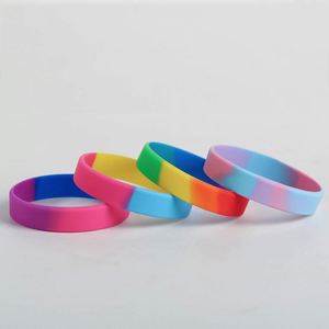 Bracelets en caoutchouc personnalisés, bracelets à motifs colorés, bracelets en silicone vierges pour hommes, femmes, adolescents et enfants, pour événements et fêtes - Product Image 3