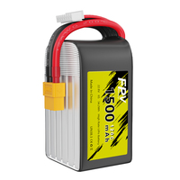 Batterie LiPo semi-solide GNB 22,8V 1500mAh 120C 6S1P HV avec connecteur XT60 pour drones FPV, voitures RC, certifiée CE UN38.3