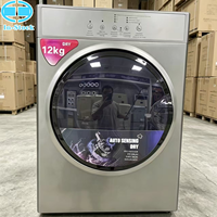 Sèche-linge électrique grande capacité 12 kg, sécheuse à tambour en acier inoxydable pour vêtements, usage domestique