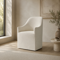 Fauteuil de salle à manger Parson moderne et luxueux, rembourré, avec dossier arrondi, pour la maison, l'hôtel, la cuisine, le restaurant