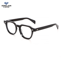 Monture de lunettes transparente en acétate d'olive, design vintage rétro, nouveau modèle, logo personnalisé, stock disponible, unisexe pour hommes et femmes