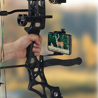 Support de téléphone universel en alliage d'aluminium HUANTU PH013 avec rotation à 360° pour tir à l'arc, chasse, enregistrement instantané de photos et de vidéos